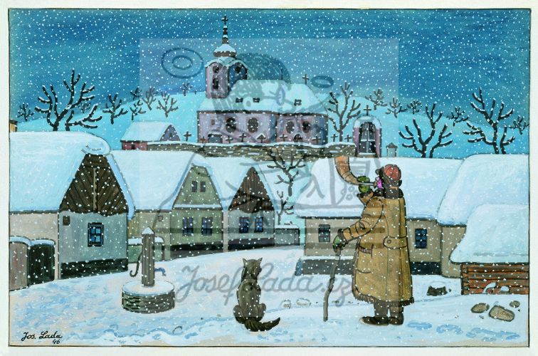 Ponocný se psem 1946