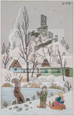 Zima pod zříceninou 1949