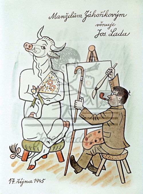 Kráva modelka 1945