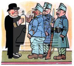 Osudy dobého vojáka Švejka - Vrchní polní kurát s lahví rumu 1953-4