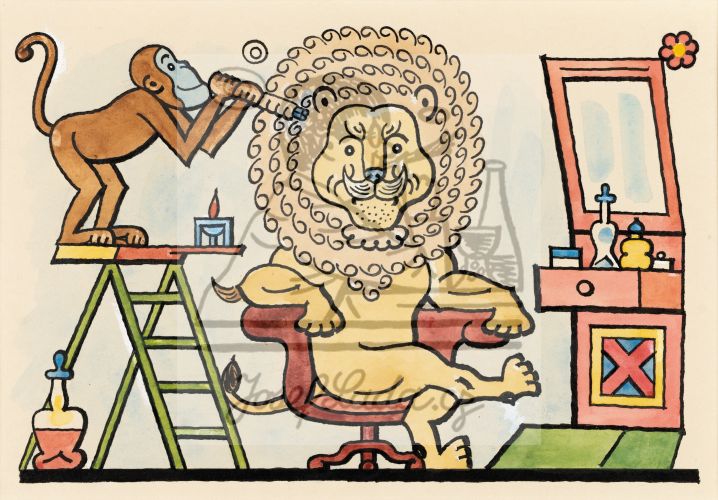 Ratata! Pokrok, sport a zvířata - Lev u kadeřníka 1930