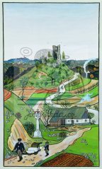 Triptych s českou krajinou - levá část 1935
