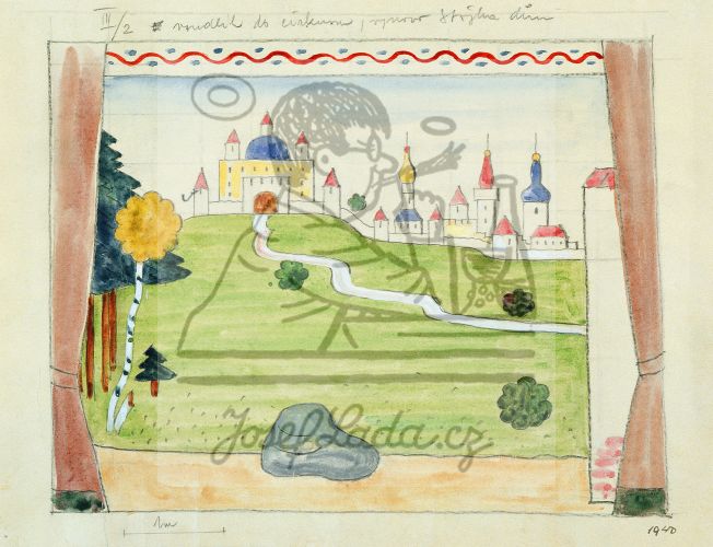 O kocourovi Mikešovi, který mluvil - scénický návrh I. 1940
