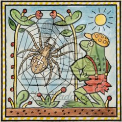 Ladovy veselé učebnice: Obojživelníci, ryby a plazi - Křižák a žába 1932