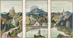 Triptych s českou krajinou 1929