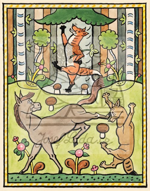 Ezopské bajky - O lišce, mezkovi a vlku