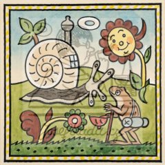 Ladovy veselé učebnice: Obojživelníci, ryby a plazi - Hlemýžď 1932