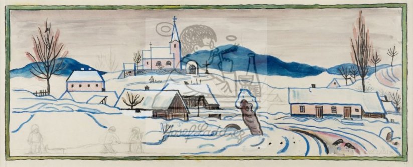 Zimní vesnice 1930