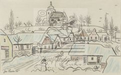 Sněhulák na návsi 1935