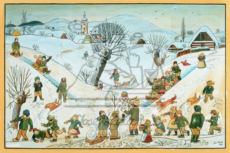 Dětské hry v zimě 1936