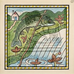 Ladovy veselé učebnice: Obojživelníci, ryby a plazi - Pstruh 1932