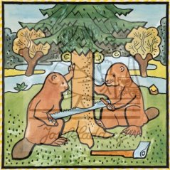 Ladovy veselé učebnice: Savci - Bobři 1925