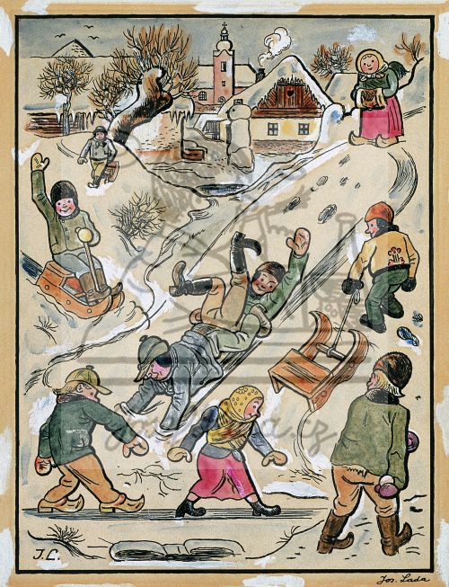 Zimní zábavy venkovské mládeže, kolem 1920