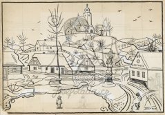 Vesnice v zimě 1930