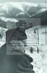 V Krkonoších, únor 1955