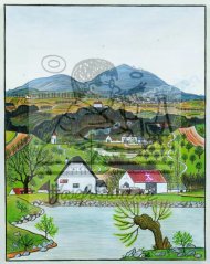 Triptych s českou krajinou - střední část 1935