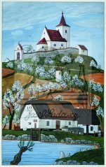 Mlýn s kostelíkem 1944