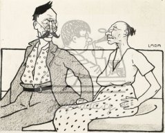 Muž a žena, kolem 1907 - studie tří mužských postav, nedat.