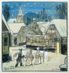 Mikuláš, anděl a čert, kolem 1940