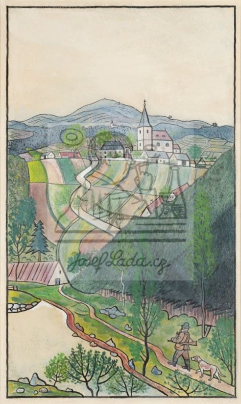 Triptych s českou krajinou, pravá část kolem 1934