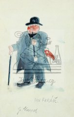 Malířský nápad - kostýmní návrh - Farář 1932