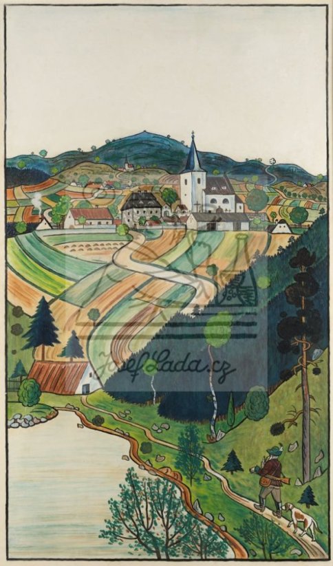 Triptych s českou krajinou, pravá část 1934