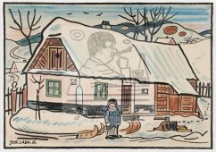 Chlapec se sáňkami 1931
