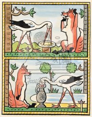 Ezopské bajky - O lišce a čápu 1931