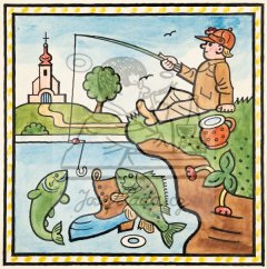Ladovy veselé učebnice: Obojživelníci, ryby a plazi - Okoun 1932
