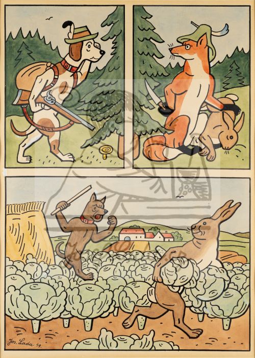 Ladův veselý přírodopis - Pytlák a mlsný zajíc 1949